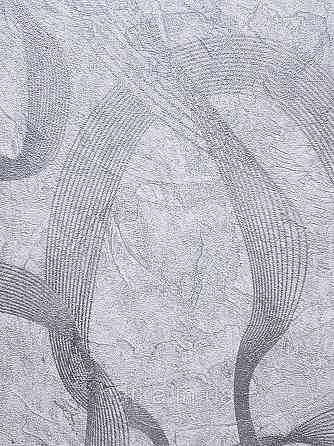 Шпалери метрові вінілові на флізеліні Sintra Vila абстракція зигзаги смуги сірі сріблясті 532539 Київ