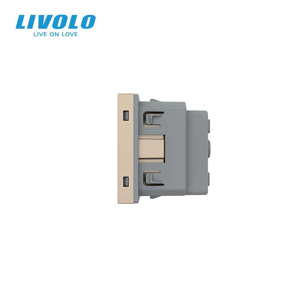 LIVOLO Електрична розетка LIVOLO, золота, 16А 250В, з заземленням і захисними шторками, модуль Коломия - фото 9