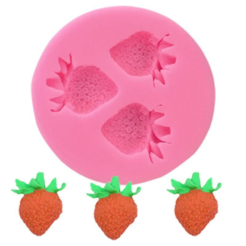 Молд силіконовий Полуниця 53 на 51 мм рожевий Київ - фото 5