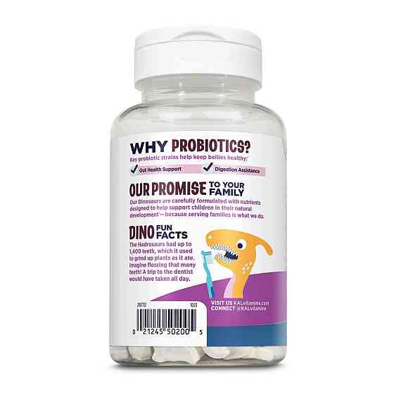 Пробіотик для дітей KAL Dino-Dophilus Kids Probiotic 60 жув таб Вишня Київ