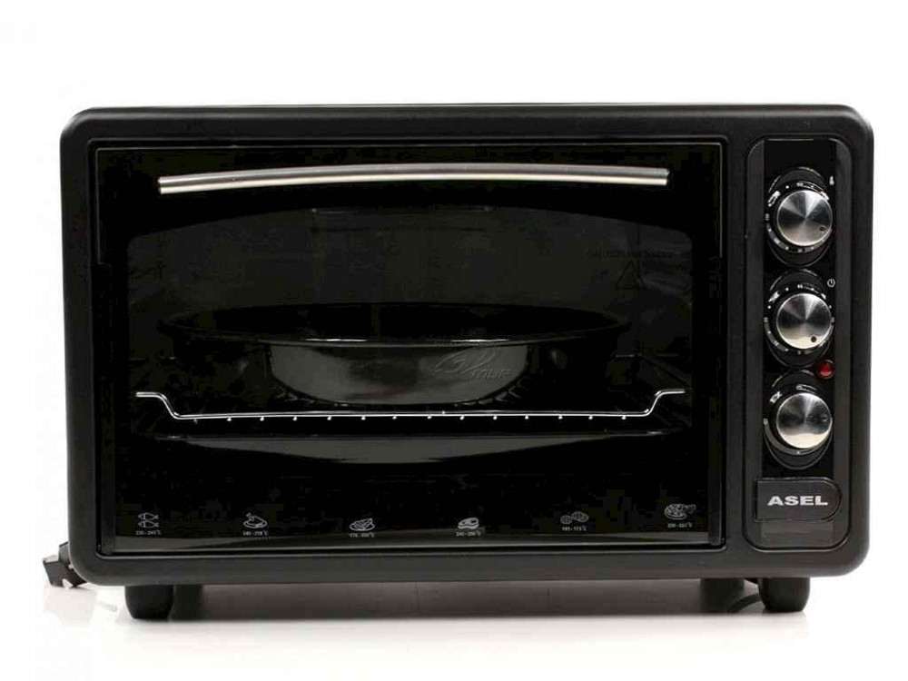 Електродуховка з тайм. (1300Вт) 40л (чорна) ТМ ASEL Київ - фото 1
