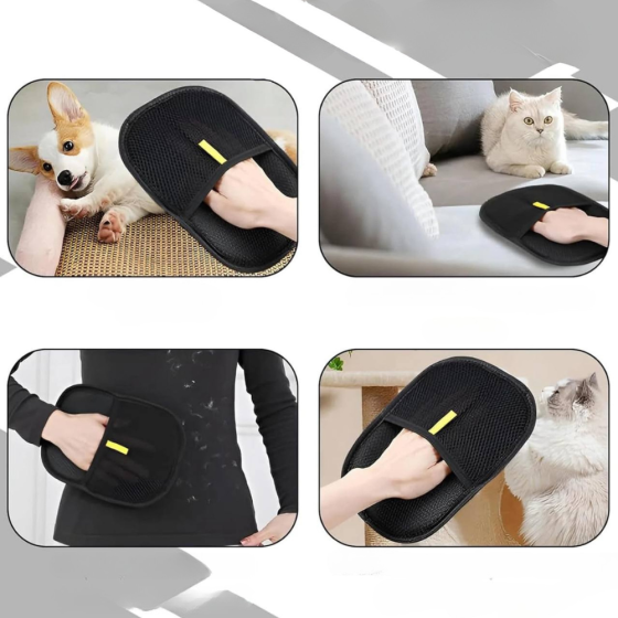 Щетка перчатка для чистки одежды и ковров 24*16 см / Электростатическая перчатка от шерсти Киев