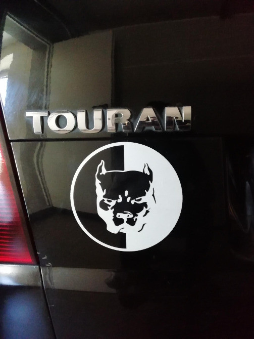 Наклейка на авто Питбуль маленькая-большая Черная, Киев - изображение 4