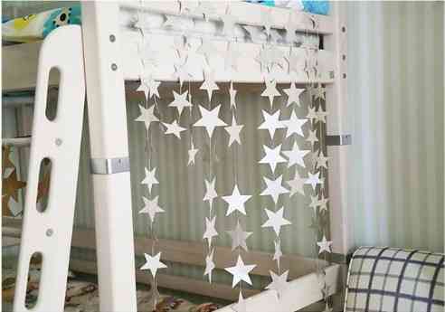 Гирлянда нить Звездочки матовая 4 м на 10 см серебристый Киев