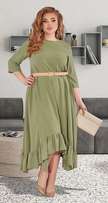 Красивое платье большого размера с оборкой (54) Киев - изображение 2