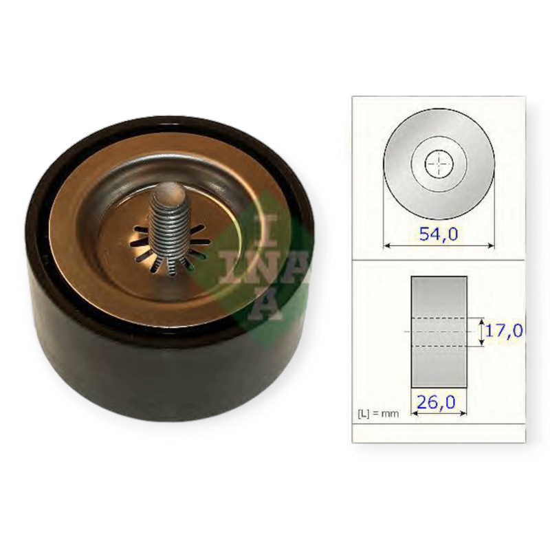 Ролик генератора Mercedes-Benz Sprer 06-гладкий (d-54 мм) опорний Мукачево - фото 1