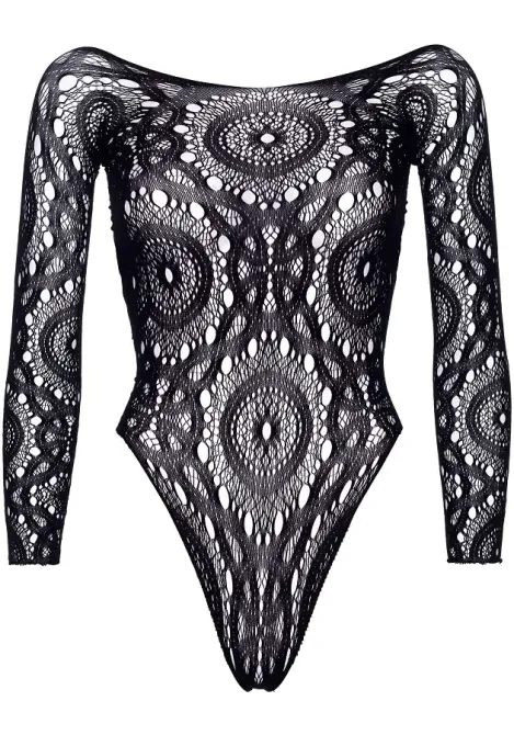 Боді Leg Avenue Snap crotch thong back teddy Black M/L Львів - фото 3