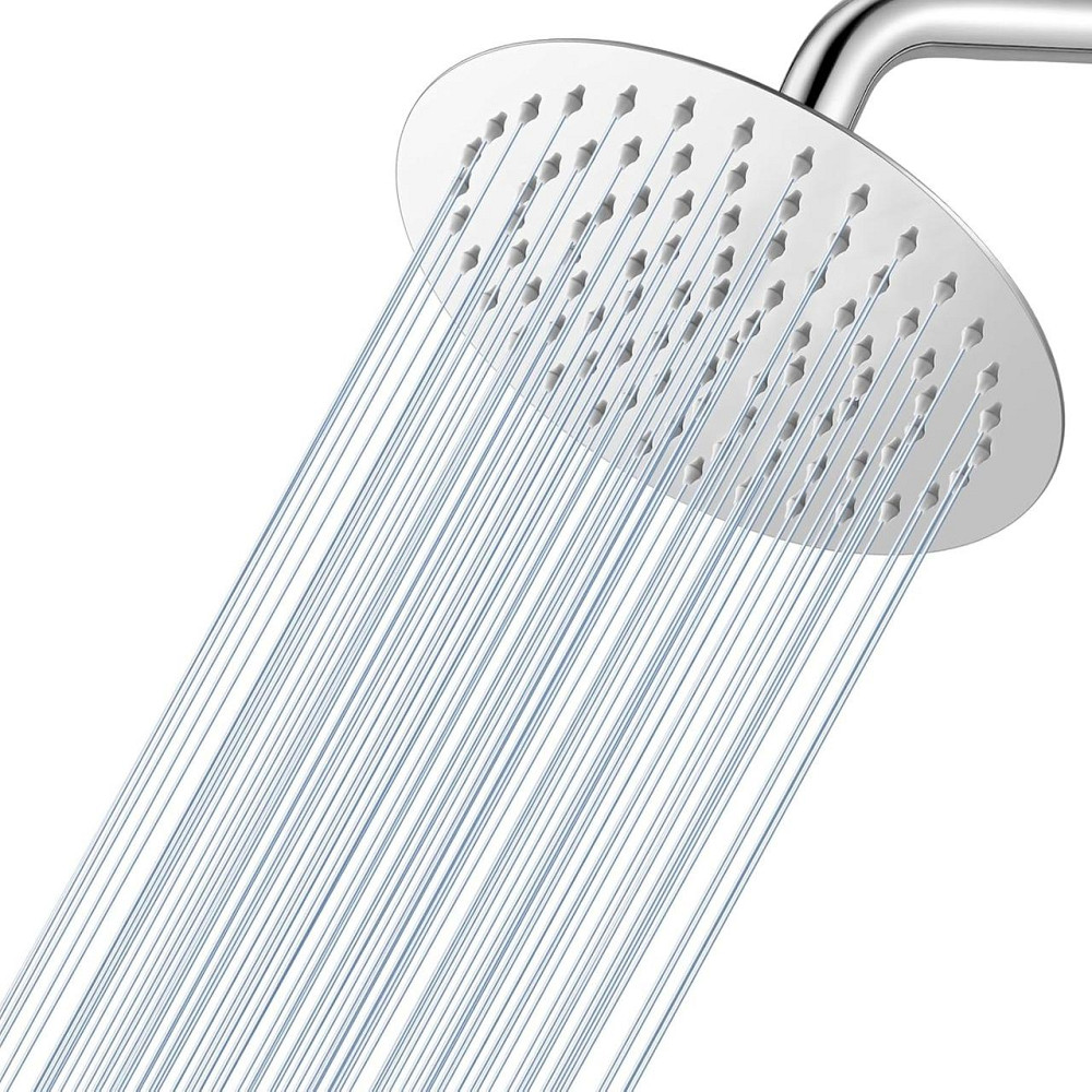 Душевая воронка круглая 20 см нержавеющая сталь водосберегающая с эффектом дождя насадка для душа ультратонкая Киев - изображение 1