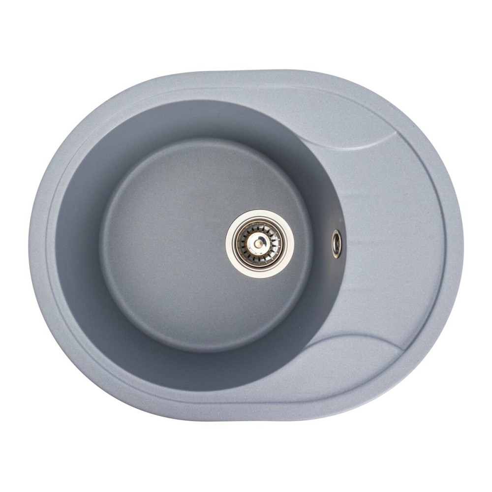 Гранітна мийка для кухні VALESO ONYX 5847 матова Сірий металік Коломия - фото 3