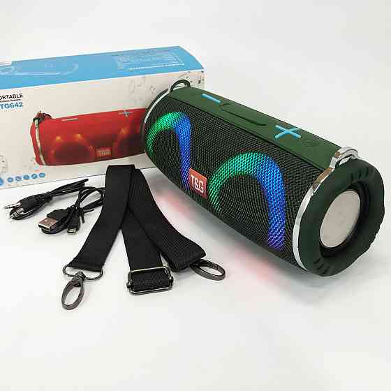 Портативна колонка зі світлодіодним підсвічуванням TG642, Портативна акустична bluetooth колонка OU-76 Івано-Франківськ