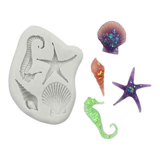 Молд силиконовый Ракушки 106 на 83 мм серый Киев