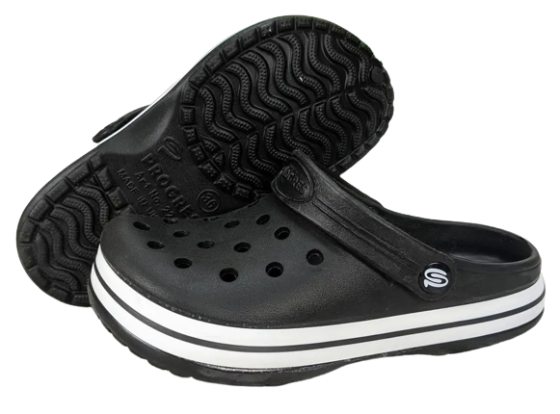 Крокси чорні сабо з великими дірками "Like Crocs" підліток. 37 Одесса