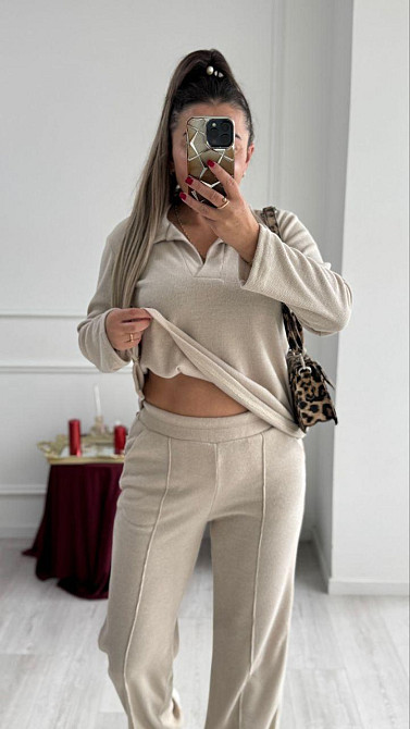 Жіночий базовий в'язаний костюм-двійка з ангори Таш, 50/52 Одеса - фото 7