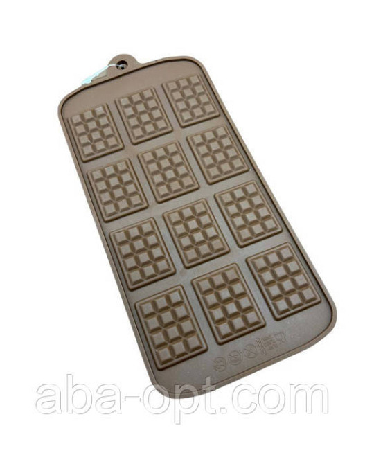 Форма силиконовая на 12 изделий 19 х 11 см Плитка (шт).Aba-Opt Одесса - изображение 1