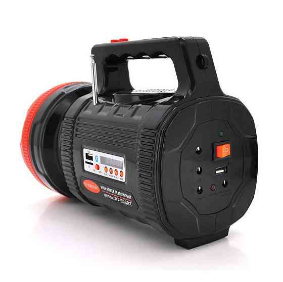 Двусторонний мощный фонарь с солнечной батареей, радио, MP3 плеер, PowerBank, Bluetooth RT-906BT Каменец-Подольский