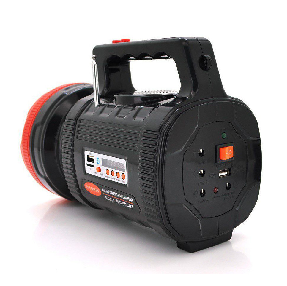 Двусторонний мощный фонарь с солнечной батареей, радио, MP3 плеер, PowerBank, Bluetooth RT-906BT Каменец-Подольский - изображение 5