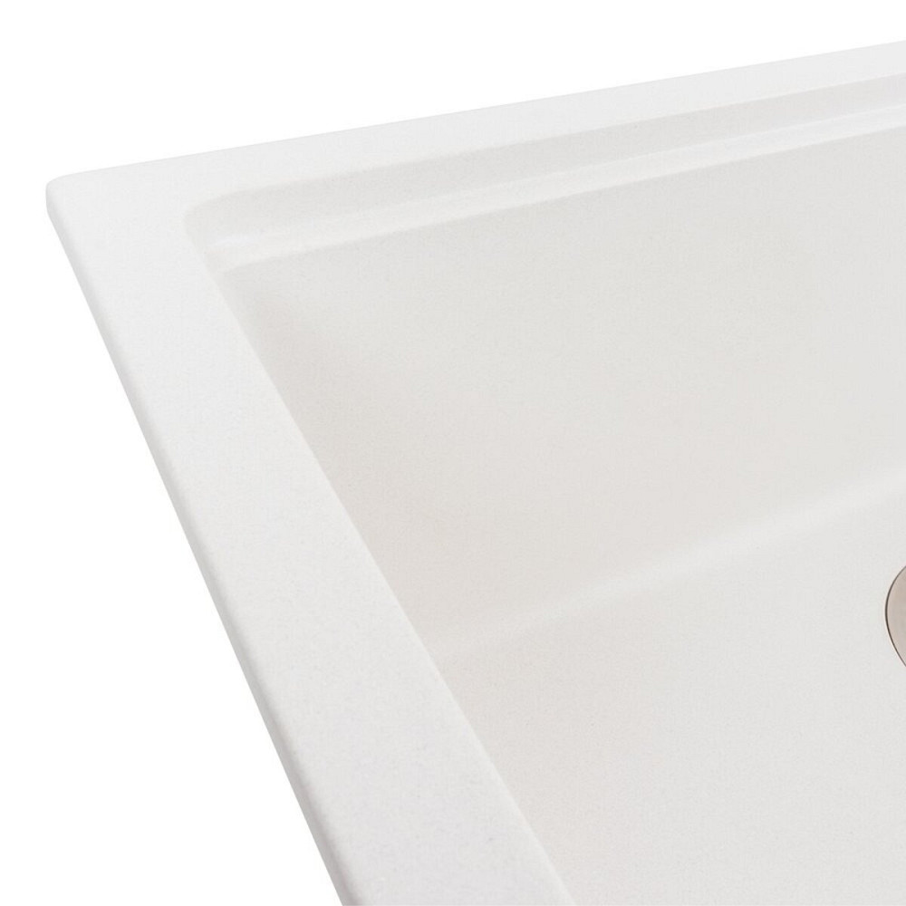 VALESO Гранітна мийка для кухні VALESO NIKA 7545 матова Білосніжний Киев - изображение 4