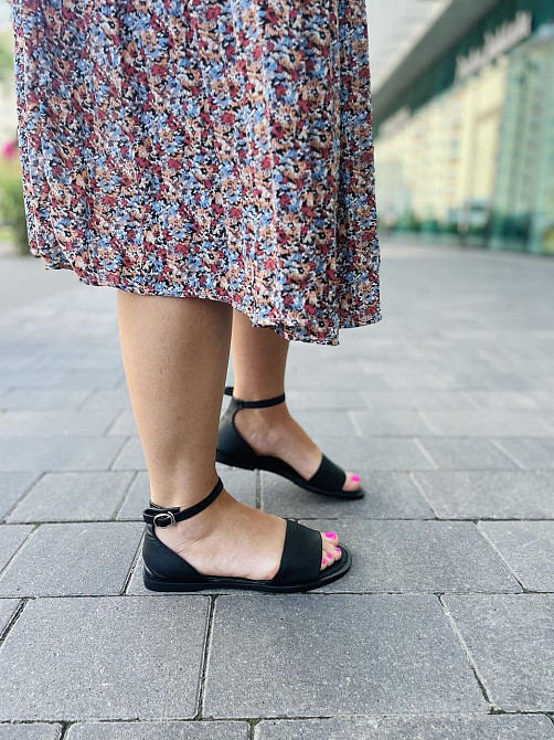 Tamei Босоніжки жіночі Tamei 0571-12 чорні (літо, шкіра натуральна) (5258) Коломия - фото 4