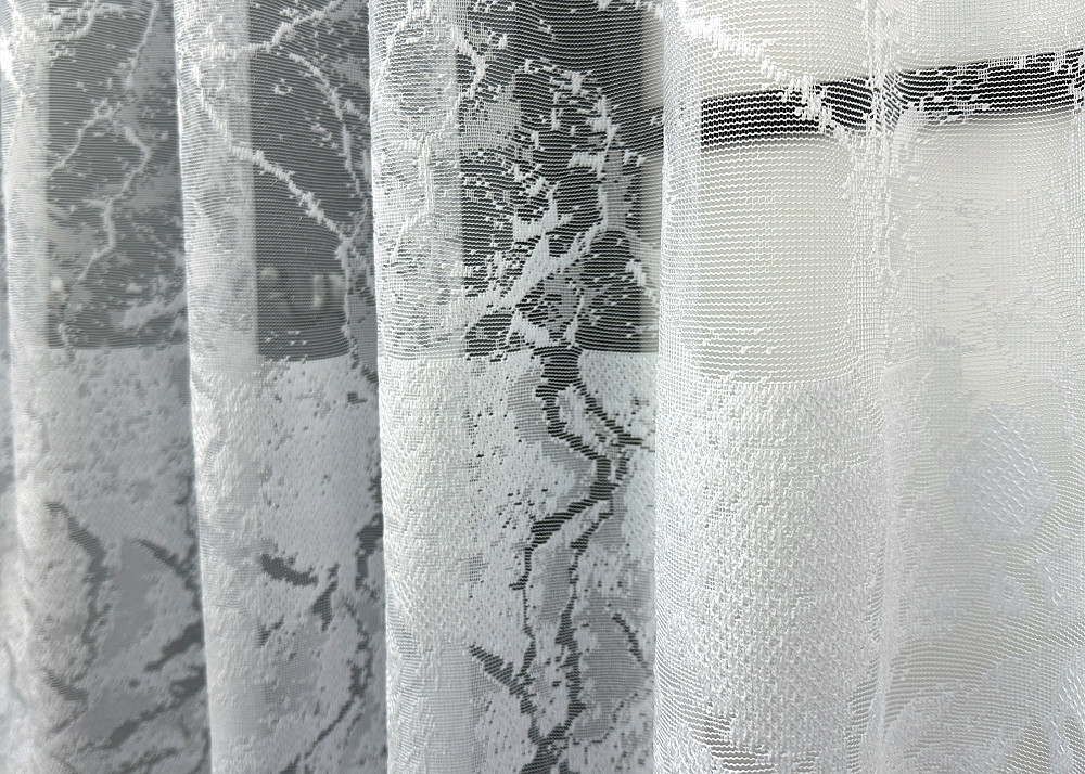 Коротка тюль, висота 1,6 м., жакард колір білий 1786т Київ - фото 4