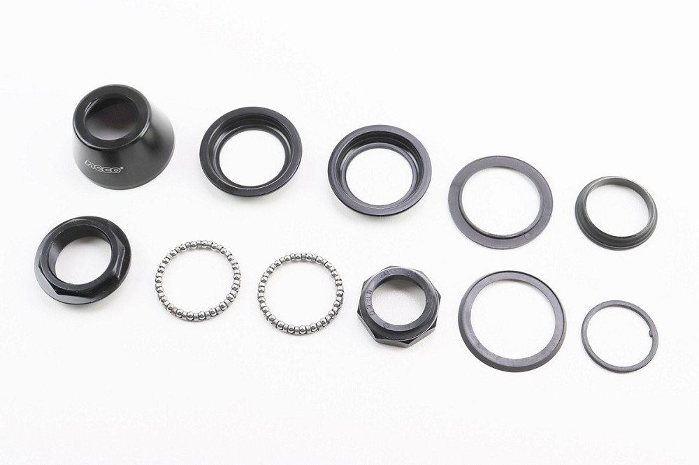 Кермова колонка 1-1/8" (44/28.6x44/30) різьбової вилки, висока, чорні H112N Київ - фото 2