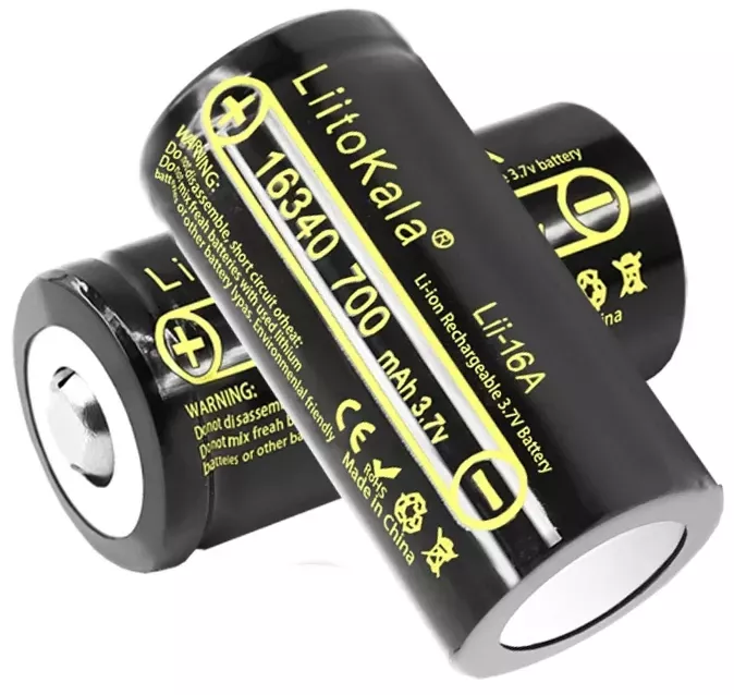 Акумулятор LiitoKala Lii-16A 16340 700mah (Чорний) Вінниця - фото 4