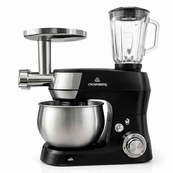 Кухонный комбайн 3в1 Crownberg CB-3409 с блендером и мясорубкой 2600 Вт машина тестомес планетарный 5л MJ-15 Львов
