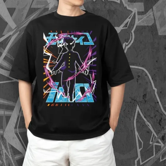 Футболка для подростка мальчика с принтом Mob P140ycho #1 Размер 160 Anime10891 Днепр