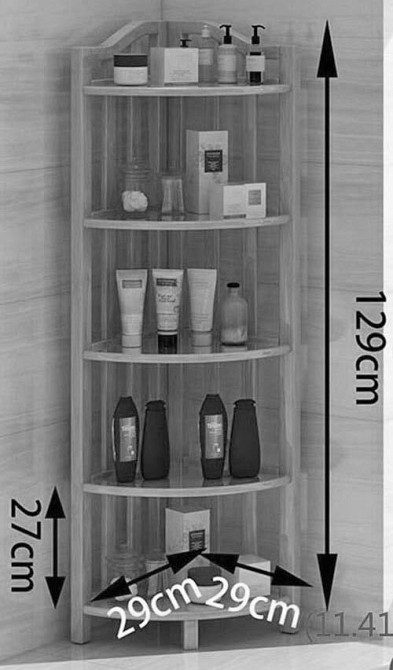 Стеллаж угловой для ванной 