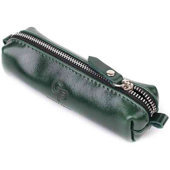 Практична ключниця з натуральної гладкої шкіри GRANDE PELLE 22943 Зелений Київ