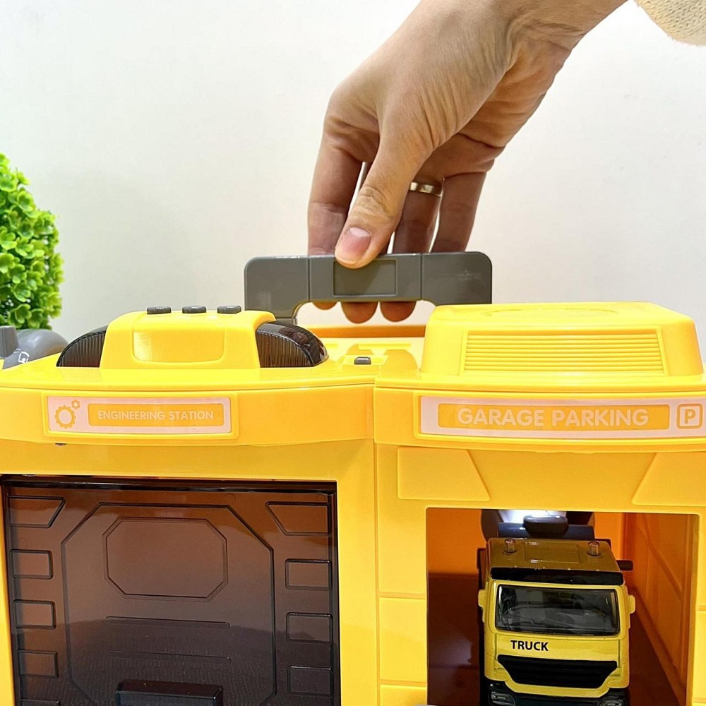 Гараж з машинкою Chengmei Toys Бетонозмішувач з світловими та звуковими ефектами Жовтий (CLM-553) Чернігів - фото 6