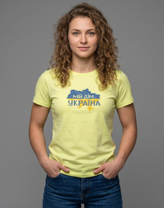 Женская Футболка вышитая крестиком МОЙ ДОМ УКРАИНА Киев - изображение 4