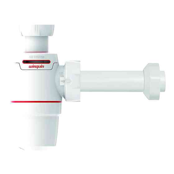 Сифон для кухонної мийки Neo Air 11⁄2" × Ø 40 мм з відведенням WIRQUIN (9542330) Київ