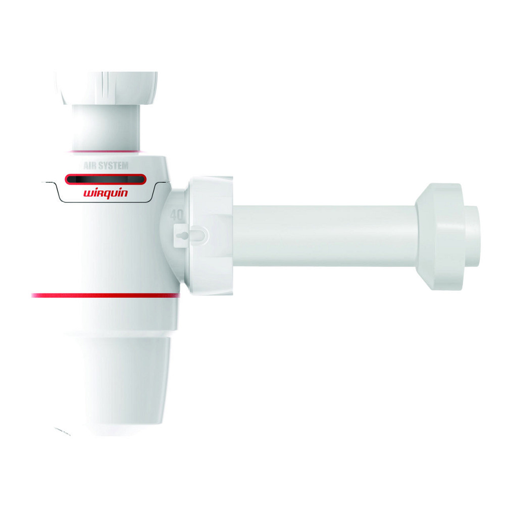Сифон для кухонної мийки Neo Air 11⁄2" × Ø 40 мм з відведенням WIRQUIN (9542330) Київ - фото 1