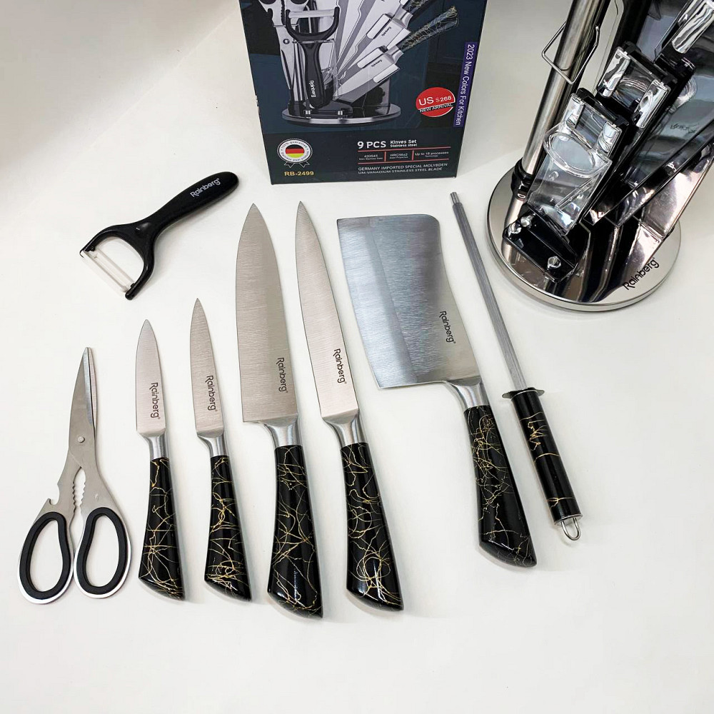 Хороші ножі для кухарів, Набір ножів зі стильним дизайном, Сталеві кухонні ножі, Відмінний набір ножів HG-53 Івано-Франківськ - фото 10