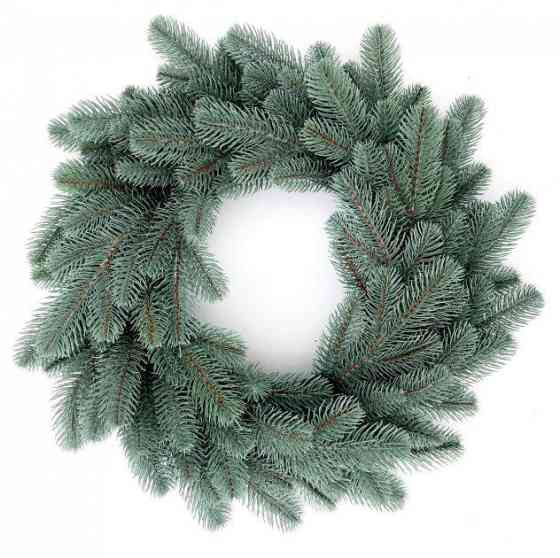 Рождественский венок Элит из хвои литой 45 см (Голубой) Винница