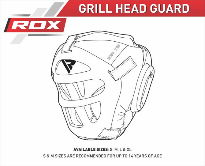 Боксерський шолом тренувальний RDX Guard Red L Київ - фото 7