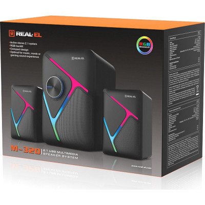 Акустична система REAL-EL M-320 Black (EL121300014) Вінниця - фото 2