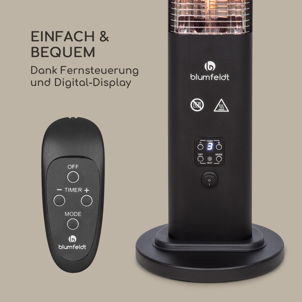 Тепловий нагрівач Heat Guru Plus In&Out 1200 Вт 3 режими нагрівання Пульт дистанційного керування Чорний Рівне - фото 6