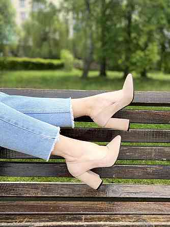 SANTINI Туфлі жіночі SANTINI пудра натуральна замша каблук 10см 38р.39р. (953571-22) Коломия