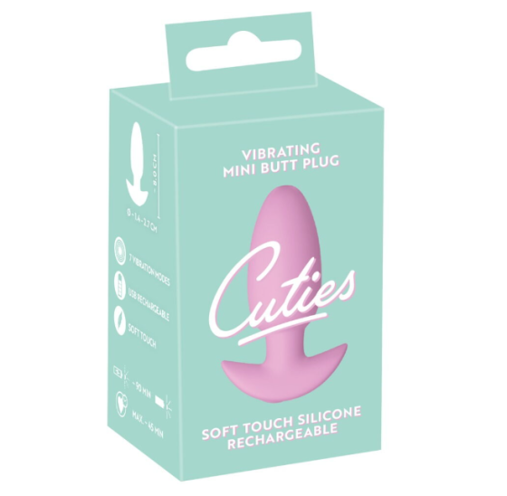 Анальна пробка з вібрацією Vibrating Mini Butt Plug Rose Sex Aura Київ
