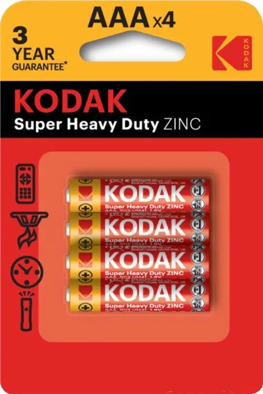 Батарейка KODAK Super Heavy Duty R3/AAA соляна Блістер 4шт Дніпро - фото 1