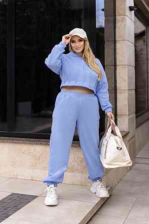 Спортивный костюм на флисе с коротким худи Navi 42-44, Голубой Киев