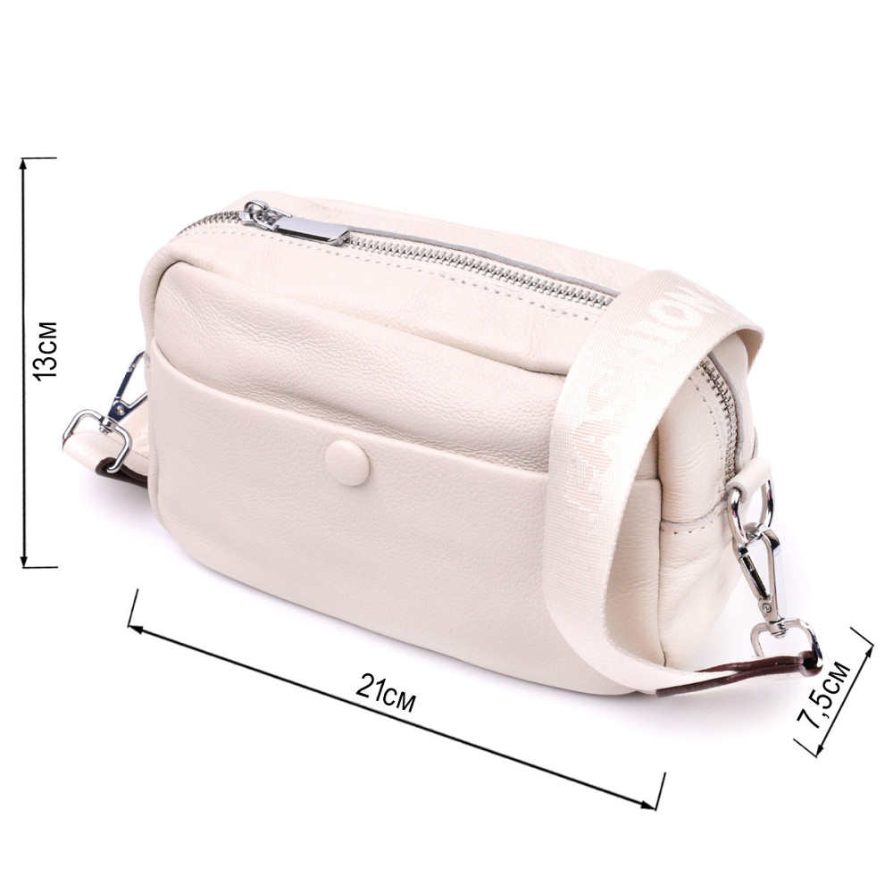 Качественная сумка для женщин из натуральной мягкой кожи Vintage 22438 Белая Киев - изображение 3