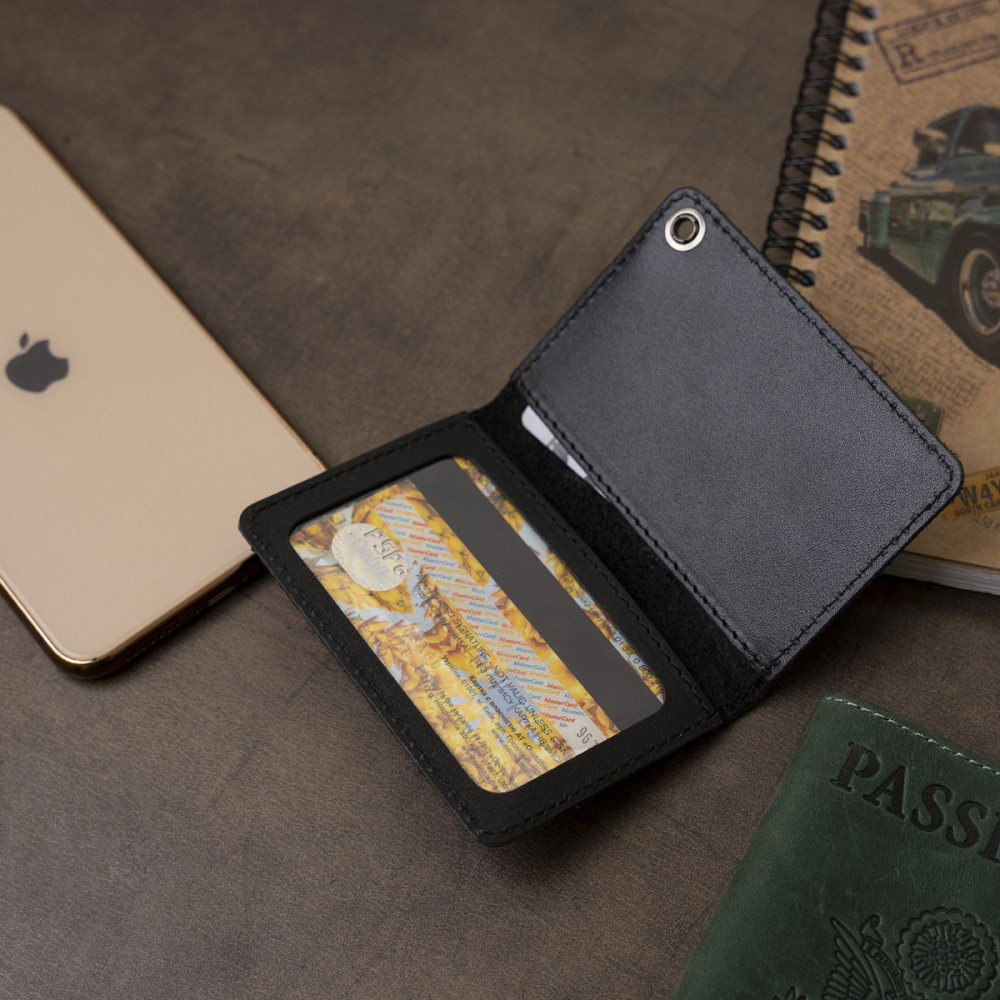 Компактная обложка на документы МВС Украины SHVIGEL 13980 Черная Киев - изображение 9