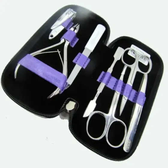 Маникюрный набор KDS маникюрно педикюрный (7 предметов) 7105 с хрустальной пилочкой Киев