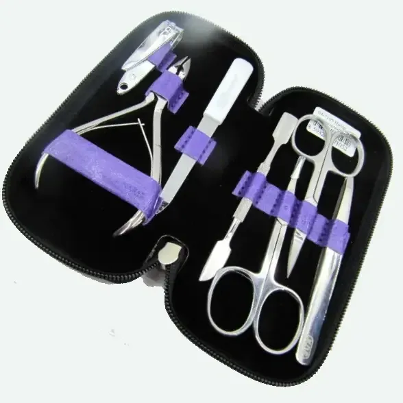 Маникюрный набор KDS маникюрно педикюрный (7 предметов) 7105 с хрустальной пилочкой Киев - изображение 1