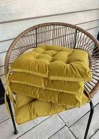 Подушка для стільців (40x40х5 см) Decorator Velour колір гірчичний 84-179 Київ