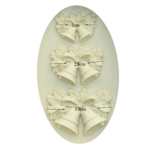 Молд новогодний Колокольчики 88 на 50 мм розовый Киев - изображение 5