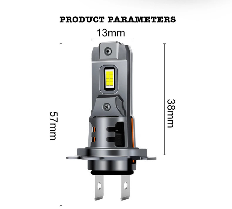 LED автолампа H7 STELLAR S25 24W 3800Лм 6000K CANBUS с кулером 1:1 с галогеном (2 шт) Винница - изображение 2