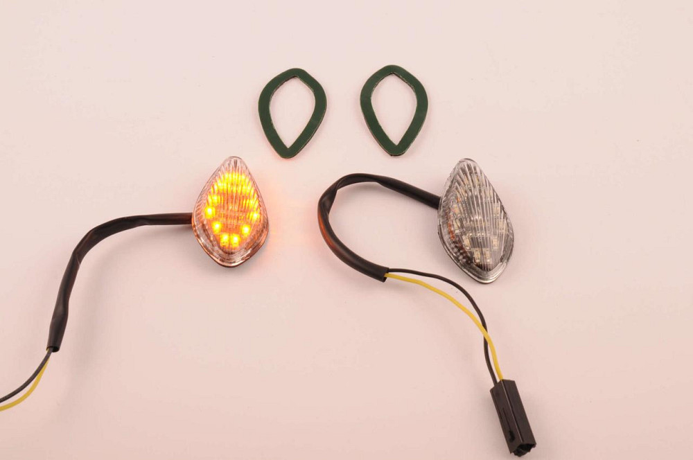 Повороти діодні міні (пара) стрілоподібні (самоклейні, прозорі) Мукачево - фото 1